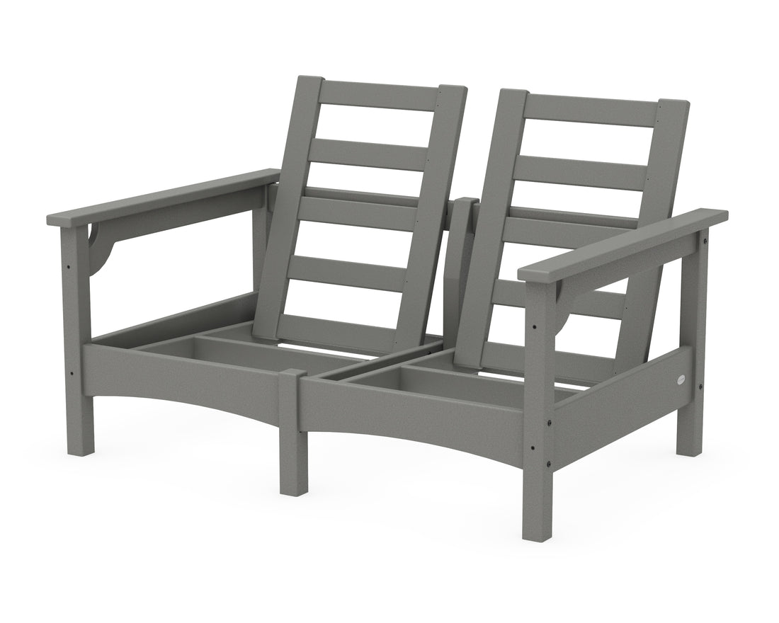 POLYWOOD Club Loveseat Frame in Slate Grey