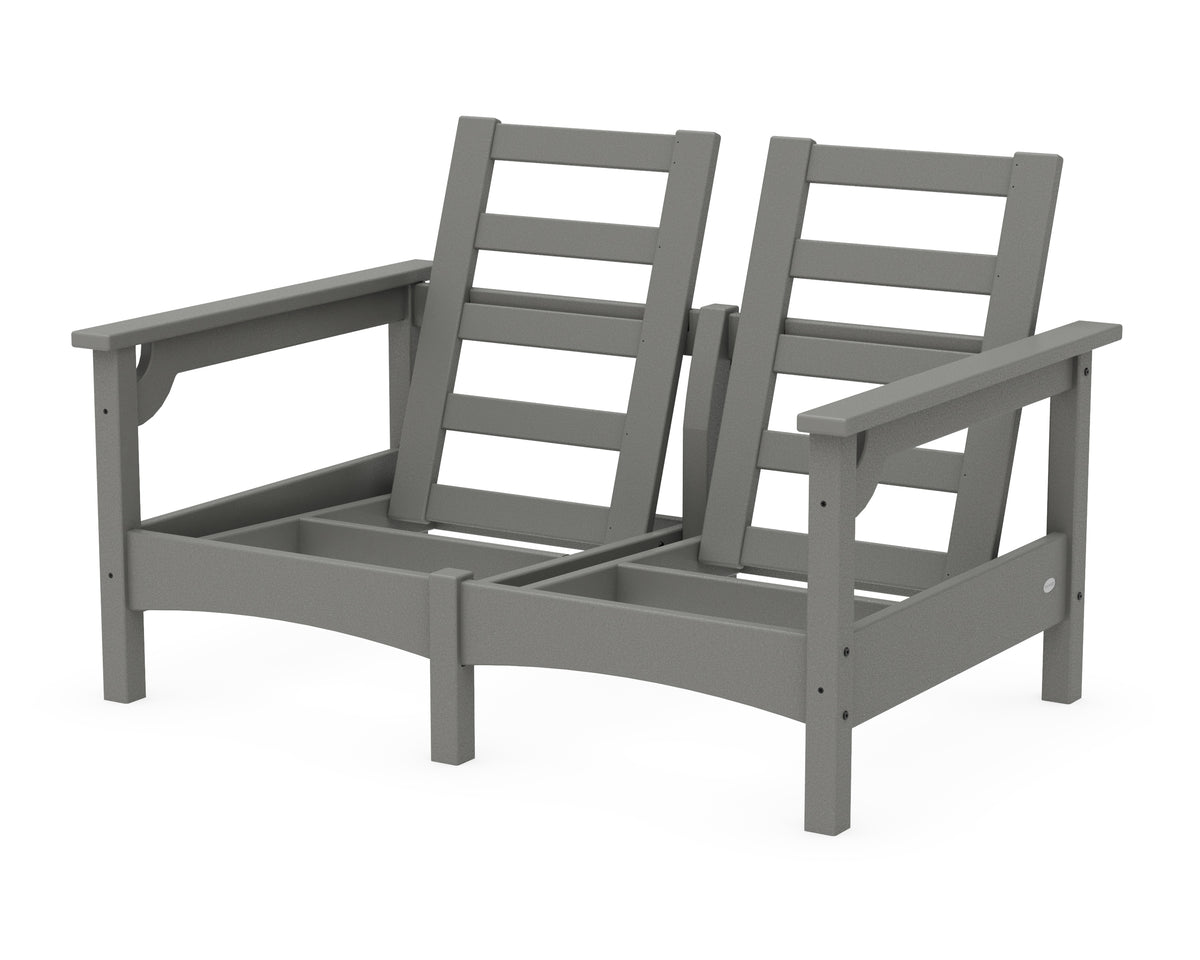POLYWOOD Club Loveseat Frame in Slate Grey