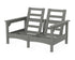POLYWOOD Club Loveseat Frame in Slate Grey