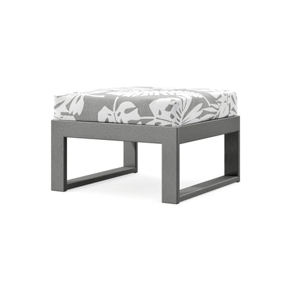 POLYWOOD Modular Ottoman - Modern in Slate Grey / Leaf Grey Mist