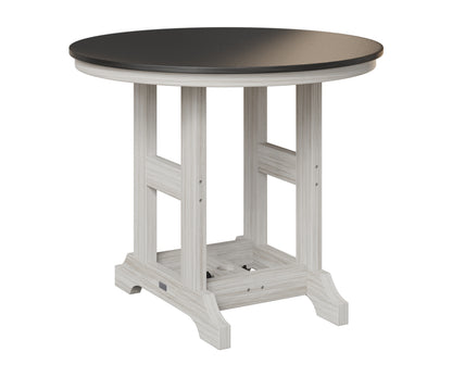 Berlin Gardens Garden Classic 38" Round Table in Seashell, Hammered Black top