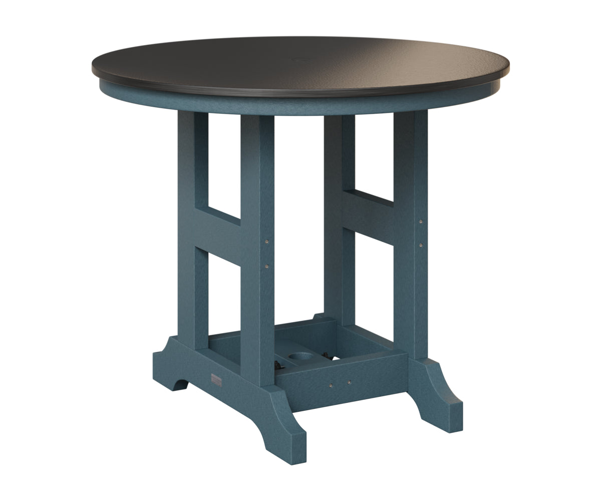 Berlin Gardens Garden Classic 38" Round Table in Slate, Hammered Black top