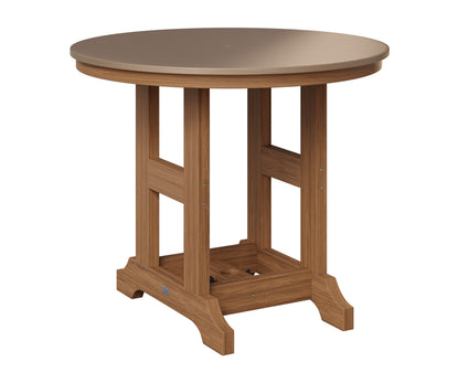 Berlin Gardens Garden Classic 38" Round Table in Antique Mahogany, Hammered Bronze top