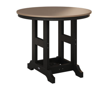 Berlin Gardens Garden Classic 38" Round Table in Black, Hammered Bronze top