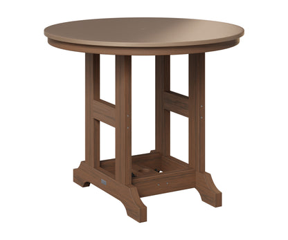 Berlin Gardens Garden Classic 38" Round Table in Brazilian Walnut, Hammered Bronze top