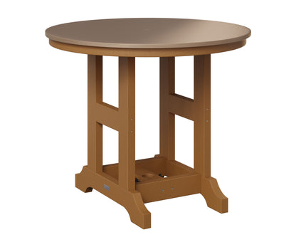 Berlin Gardens Garden Classic 38" Round Table in Cedar, Hammered Bronze top