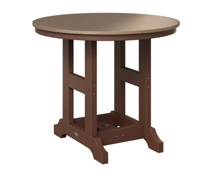 Berlin Gardens Garden Classic 38" Round Table in Chocolate Brown, Hammered Bronze top