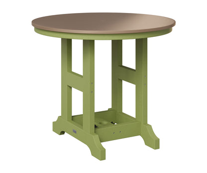 Berlin Gardens Garden Classic 38" Round Table in Kiwi Green, Hammered Bronze top