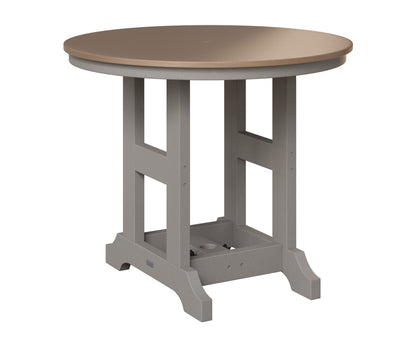 Berlin Gardens Garden Classic 38" Round Table in Light Gray, Hammered Bronze top