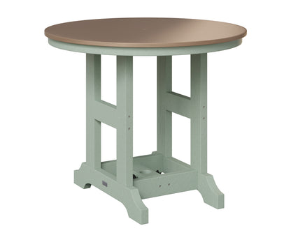 Berlin Gardens Garden Classic 38" Round Table in Sea Foam, Hammered Bronze top