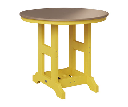 Berlin Gardens Garden Classic 38" Round Table in Sunburst Yellow, Hammered Bronze top