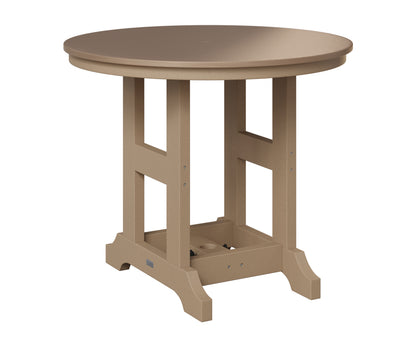 Berlin Gardens Garden Classic 38" Round Table in Weatherwood, Hammered Bronze top