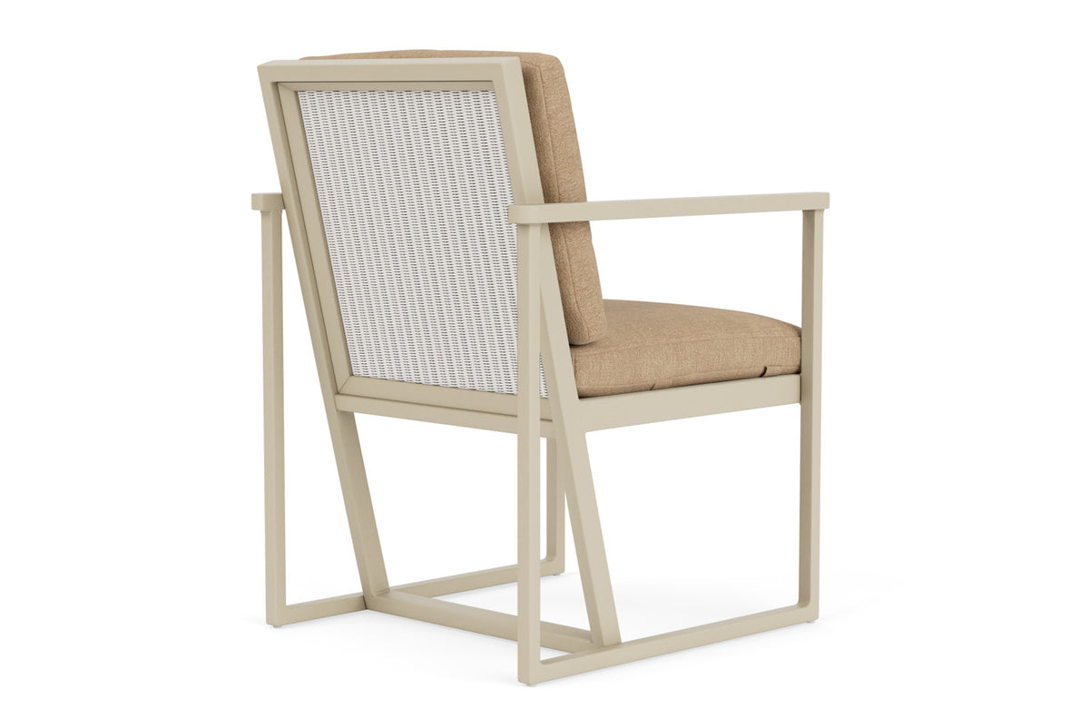 Lloyd Flanders Summit Dining Set in Linen with Hayden Sand fabric, view 6