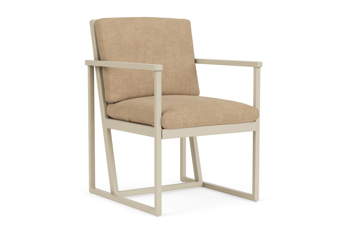 Lloyd Flanders Summit Dining Set in Linen with Hayden Sand fabric, view 2