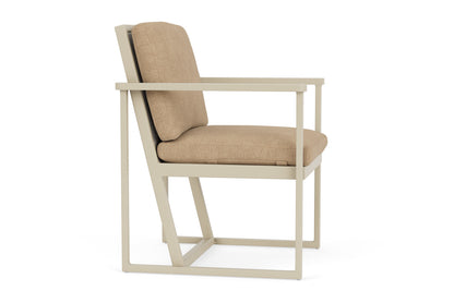 Lloyd Flanders Summit Dining Armchair in Linen with Hayden Sand fabric, view 4