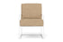Lloyd Flanders Summit Lounge Chair in White with Hayden Sand fabric