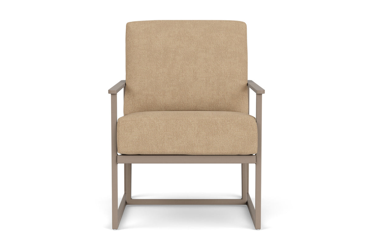 Lloyd Flanders Summit Lounge Chair in French Beige with Hayden Sand fabric