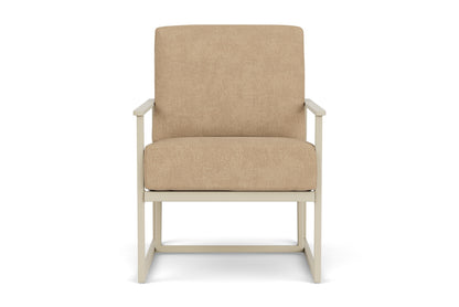 Lloyd Flanders Summit Lounge Chair in Linen with Hayden Sand fabric
