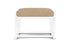 Lloyd Flanders Summit Ottoman in White with Hayden Sand fabric