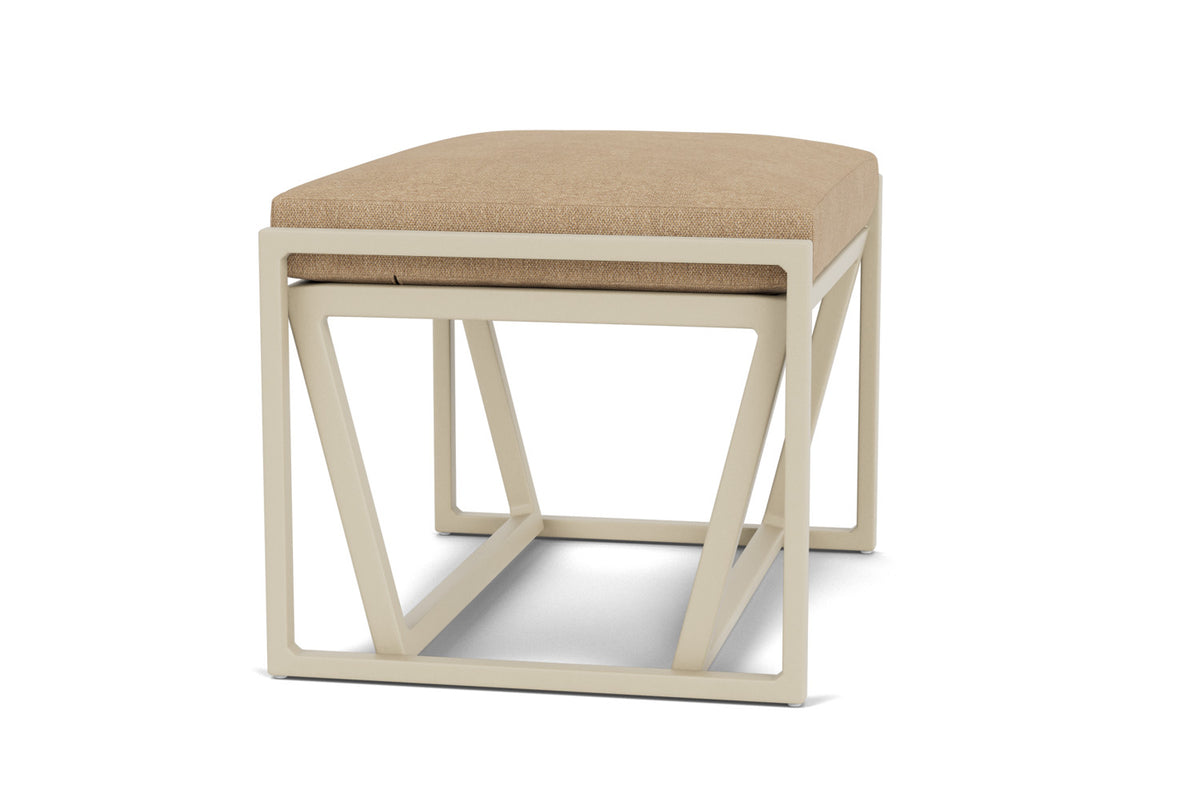 Lloyd Flanders Summit Ottoman in Linen with Hayden Sand fabric, view 4