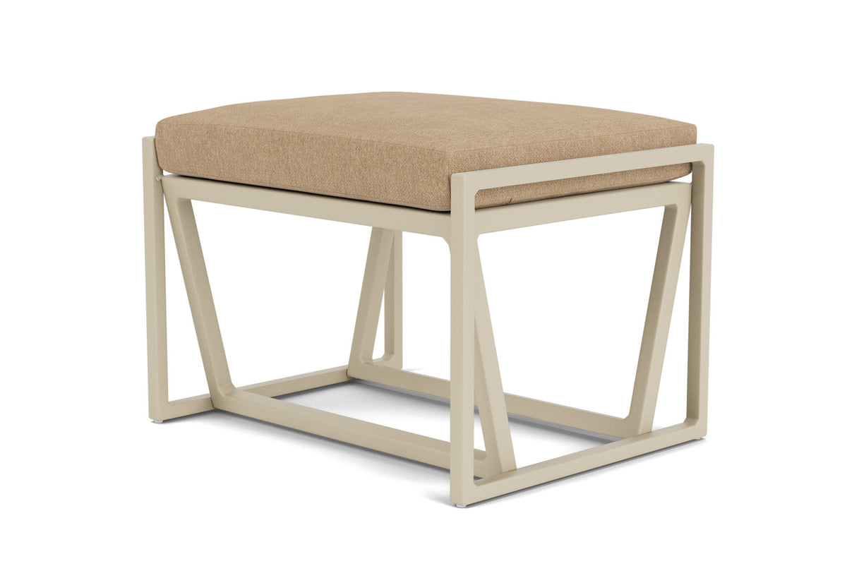 Lloyd Flanders Summit Ottoman in Linen with Hayden Sand fabric, view 6
