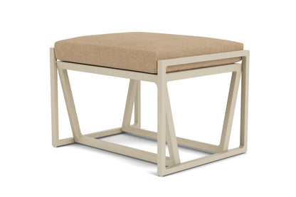 Lloyd Flanders Summit Ottoman in Linen with Hayden Sand fabric, view 6