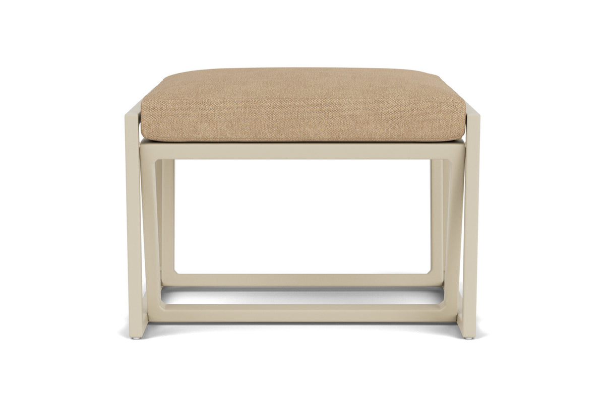 Lloyd Flanders Summit Ottoman in Linen with Hayden Sand fabric