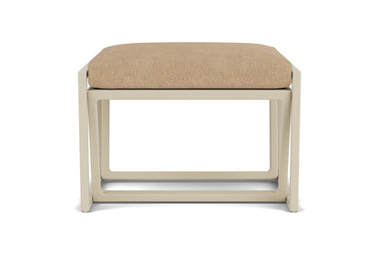 Lloyd Flanders Summit Ottoman in Linen with Hayden Sand fabric