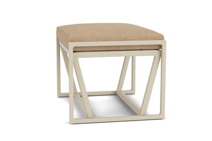 Lloyd Flanders Summit Ottoman in Linen with Hayden Sand fabric, view 9