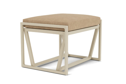 Lloyd Flanders Summit Ottoman in Linen with Hayden Sand fabric, view 3