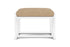 Lloyd Flanders Summit Ottoman in Matte White with Hayden Sand fabric