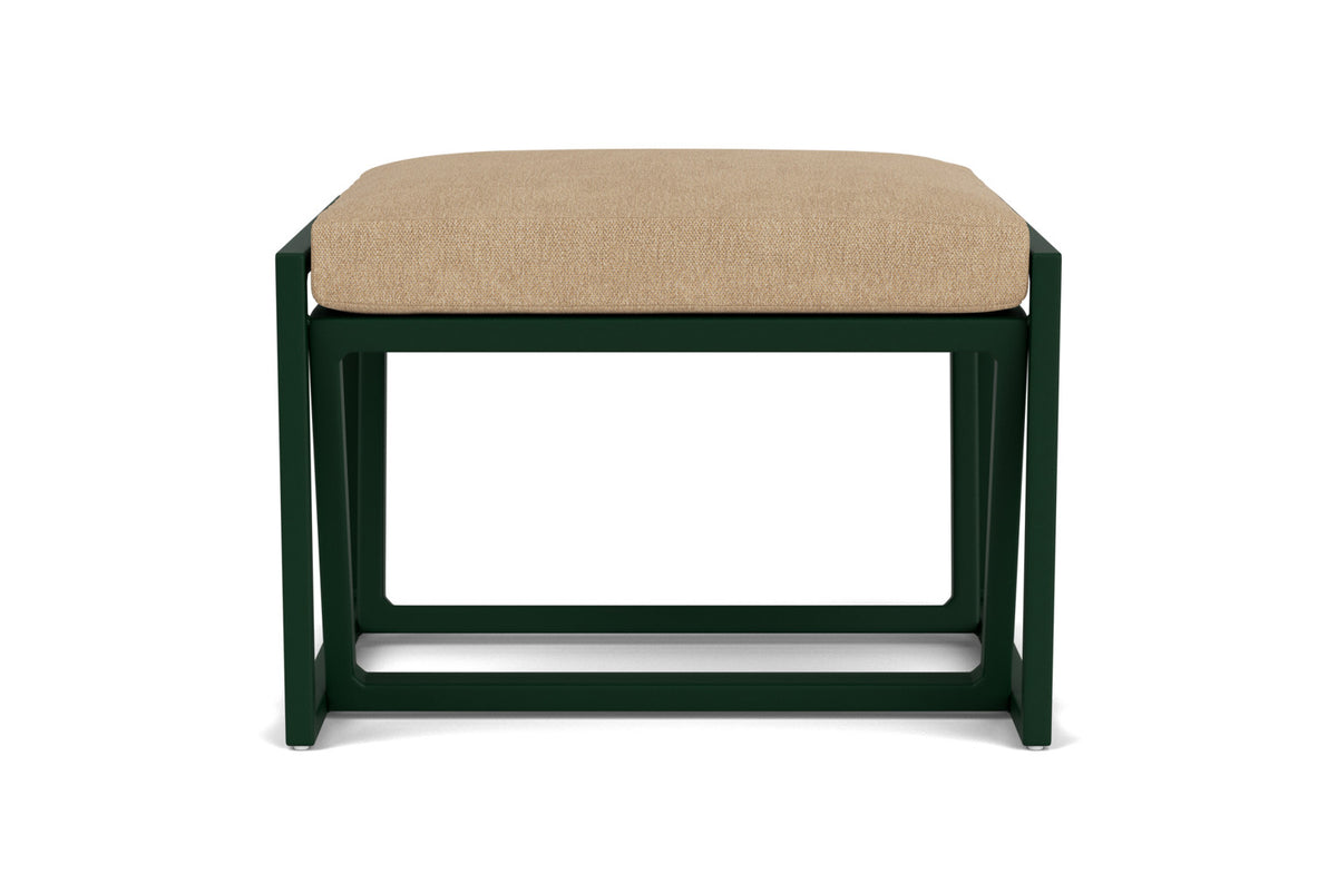 Lloyd Flanders Summit Ottoman in Woodland with Hayden Sand fabric