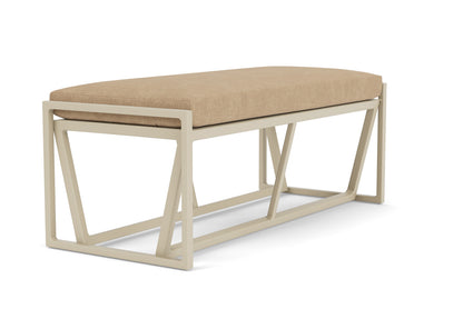 Lloyd Flanders Summit Loveseat Ottoman in Linen with Hayden Sand fabric, view 8