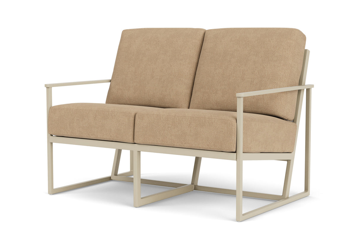 Lloyd Flanders Summit Conversation Set in Linen with Hayden Sand fabric, view 10