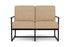 Lloyd Flanders Summit Conversation Set in Ebony with Hayden Sand fabric