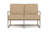 Lloyd Flanders Summit Loveseat in French Beige with Hayden Sand fabric