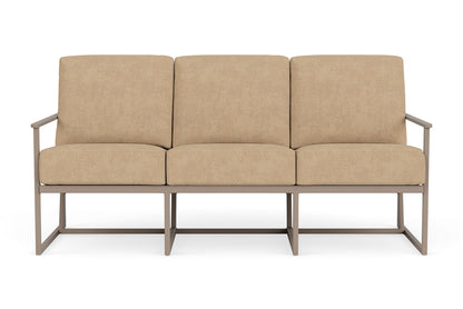 Lloyd Flanders Summit Living Room Set in French Beige with Hayden Sand fabric