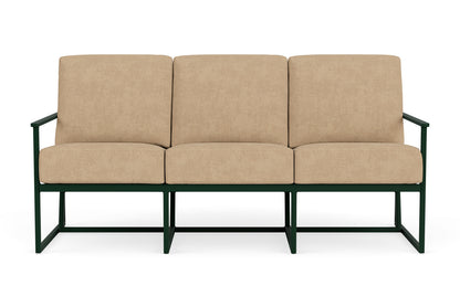 Lloyd Flanders Summit Living Room Set in Woodland with Hayden Sand fabric