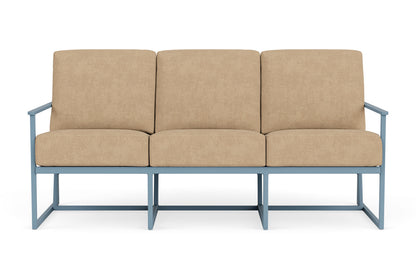 Lloyd Flanders Summit Sofa in Stillwater with Hayden Sand fabric