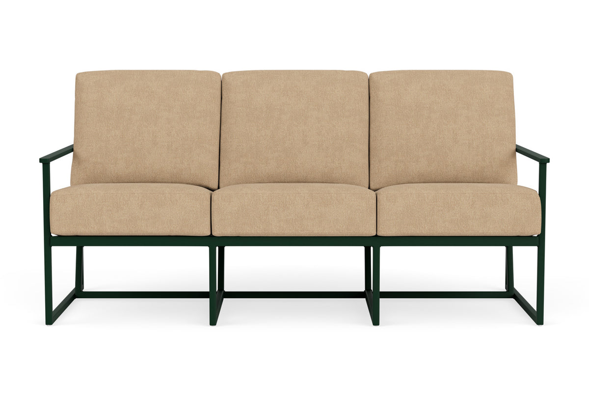 Lloyd Flanders Summit Sofa in Woodland with Hayden Sand fabric