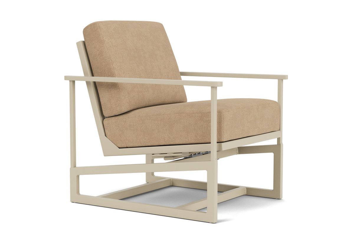 Lloyd Flanders Summit Spring Rocker in Linen with Hayden Sand fabric, view 3