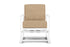 Lloyd Flanders Summit Spring Rocker in Matte White with Hayden Sand fabric