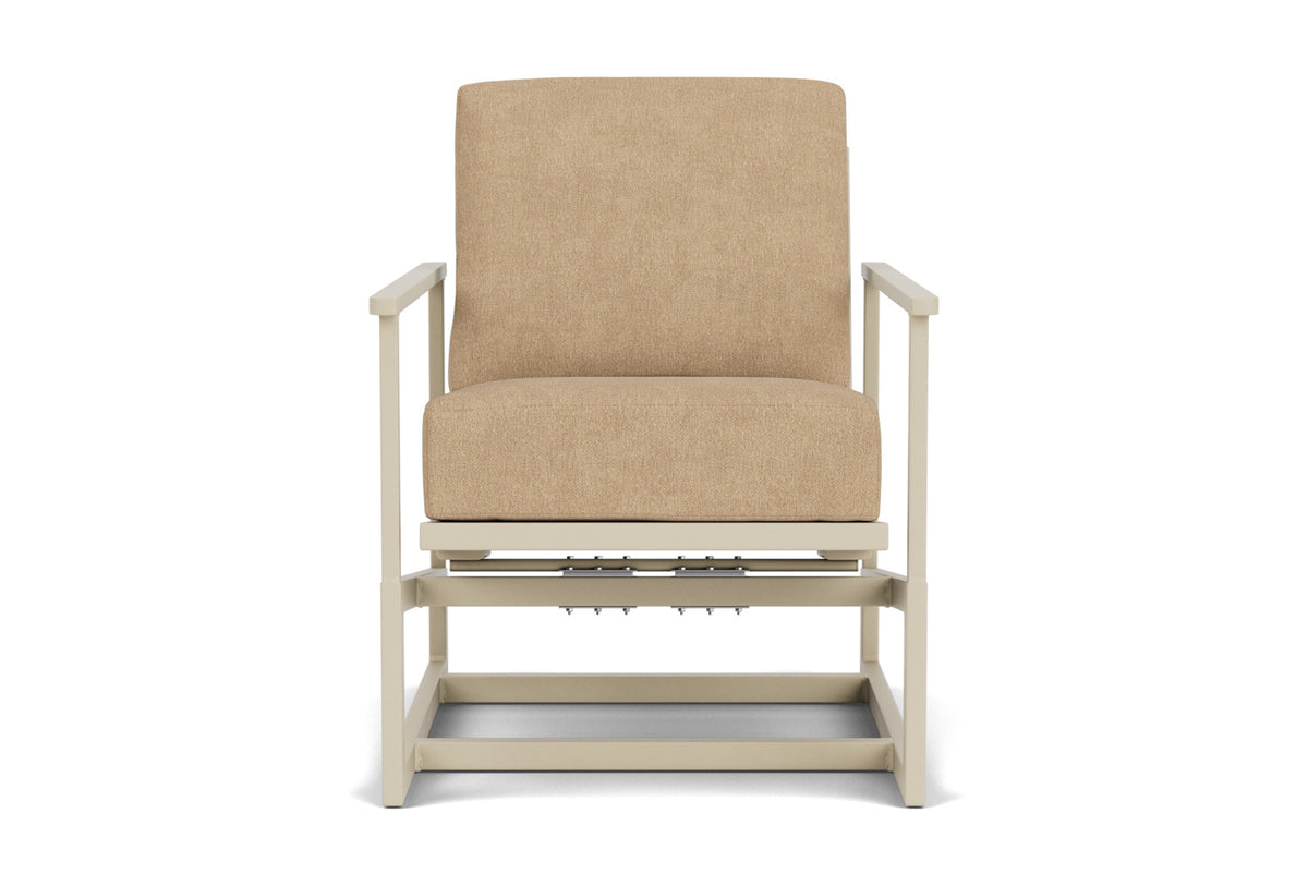 Lloyd Flanders Summit Spring Rocker in Linen with Hayden Sand fabric