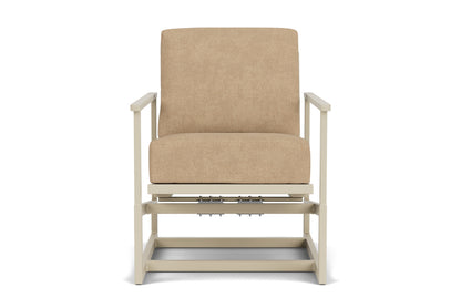 Lloyd Flanders Summit Spring Rocker in Linen with Hayden Sand fabric