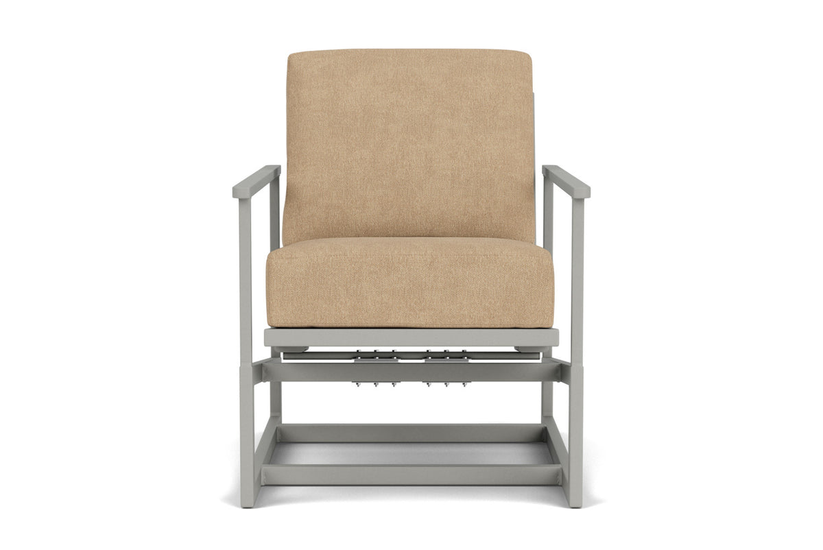Lloyd Flanders Summit Spring Rocker in Platinum with Hayden Sand fabric