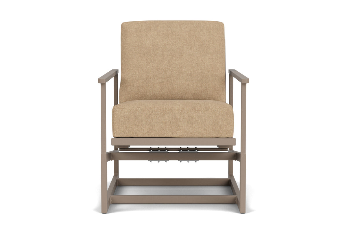 Lloyd Flanders Summit Spring Rocker in French Beige with Hayden Sand fabric