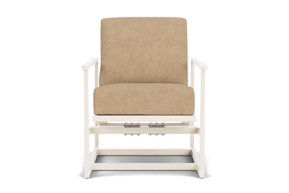 Lloyd Flanders Summit Spring Rocker in Ivory with Hayden Sand fabric