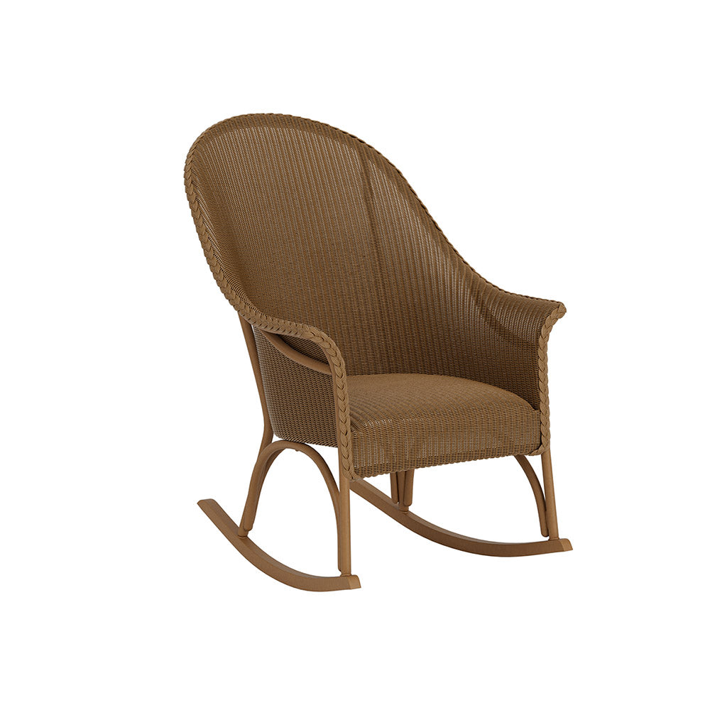 Lloyd Flanders All Seasons High Back Porch Rocker with Padded Seat, lifestyle photo 1