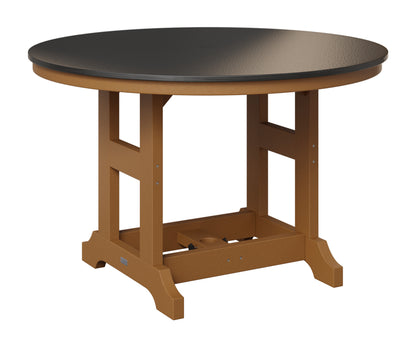 Berlin Gardens Garden Classic 48" Round Table in Cedar, Hammered Black top