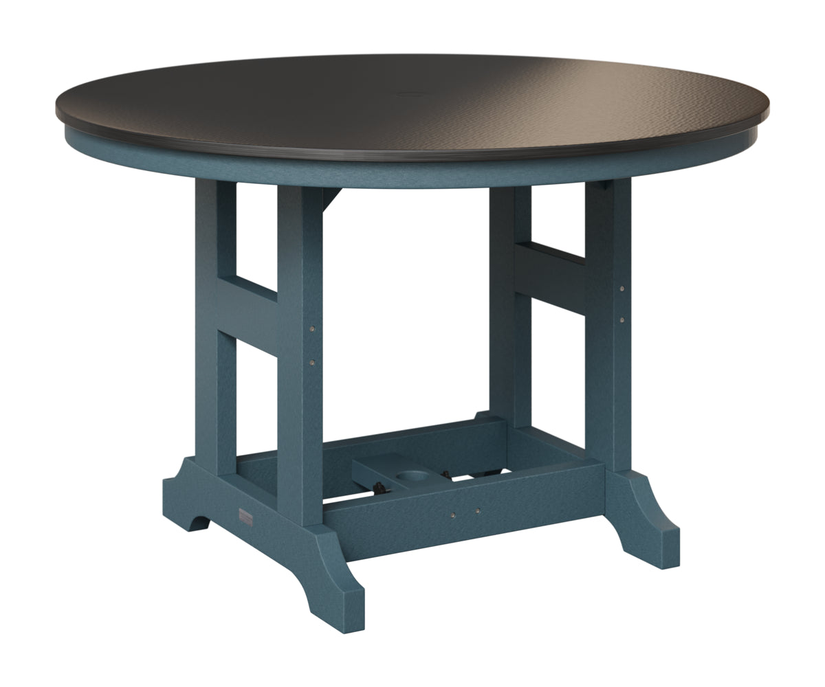 Berlin Gardens Garden Classic 48" Round Table in Slate, Hammered Black top